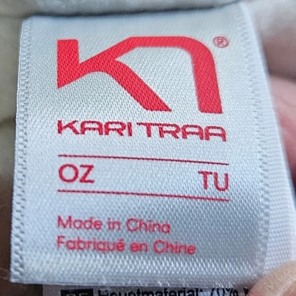 Kari Traa Beanie Women One Size Cream Nordic Wool Blend Fleece Lined Pom Pom Hat